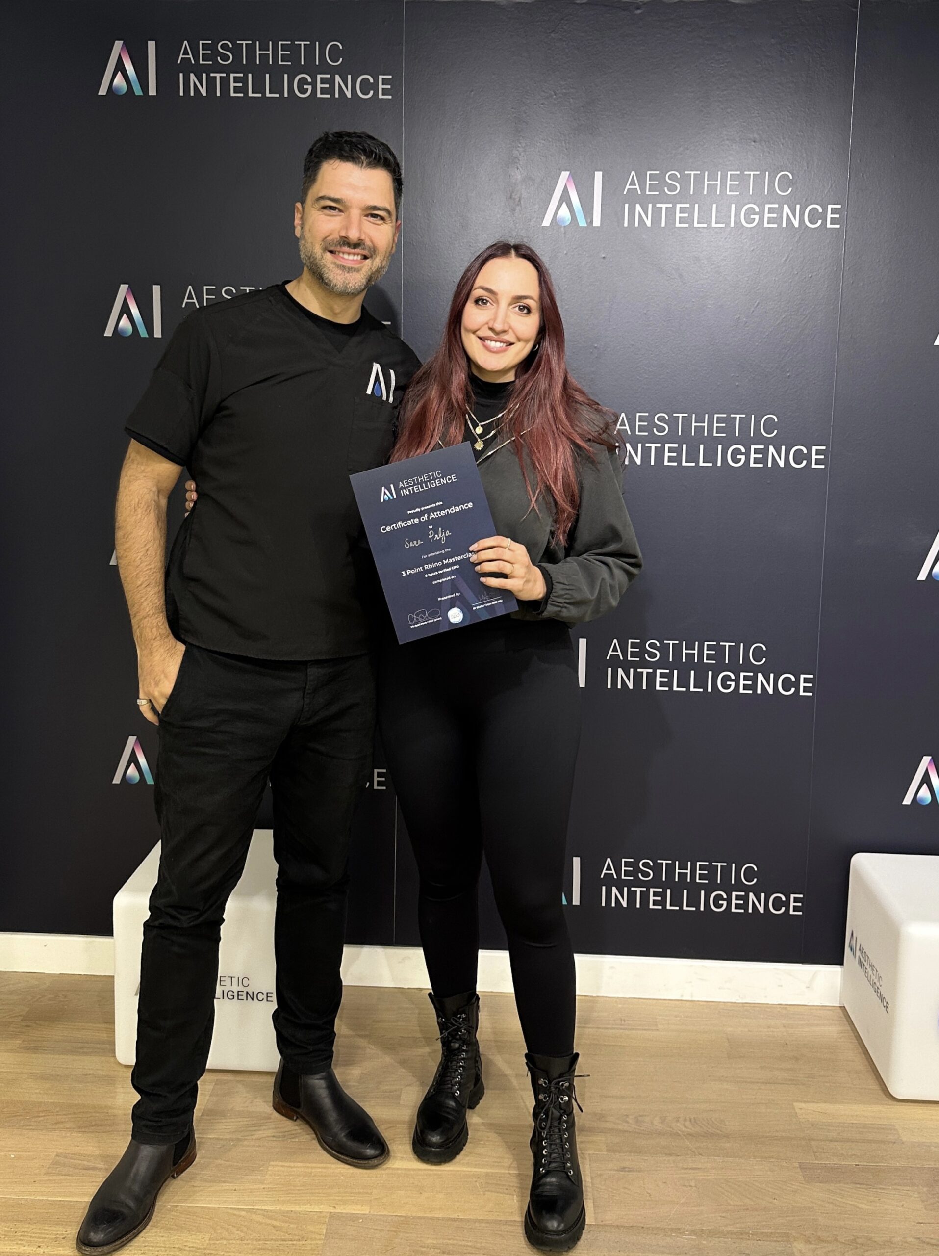 Dr Sara Prlja sa sertifikatom i Dr Ayad Harb