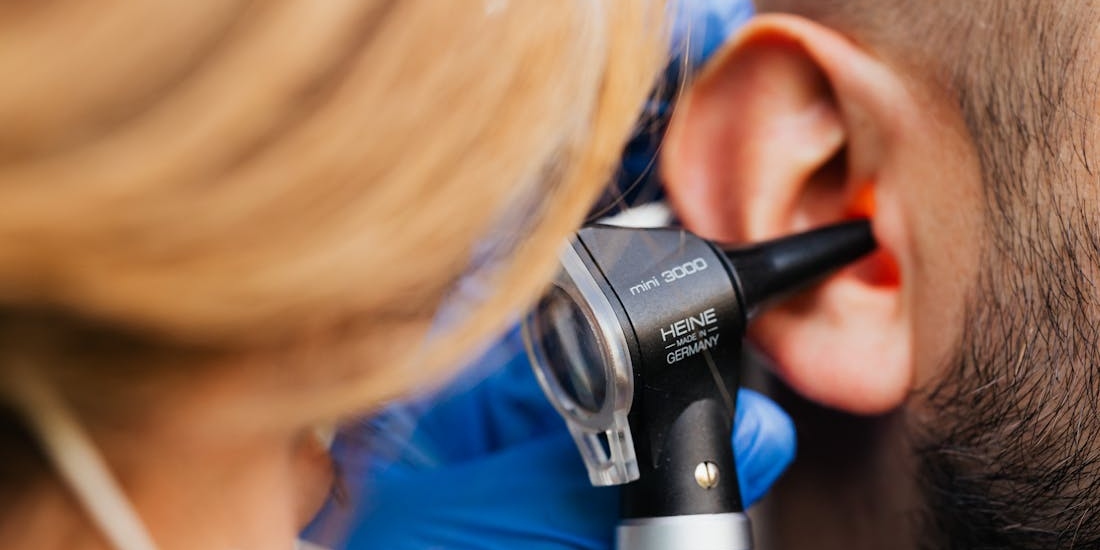 The doctor uses an otoscope during the examination when there are symptoms that may indicate hearing loss