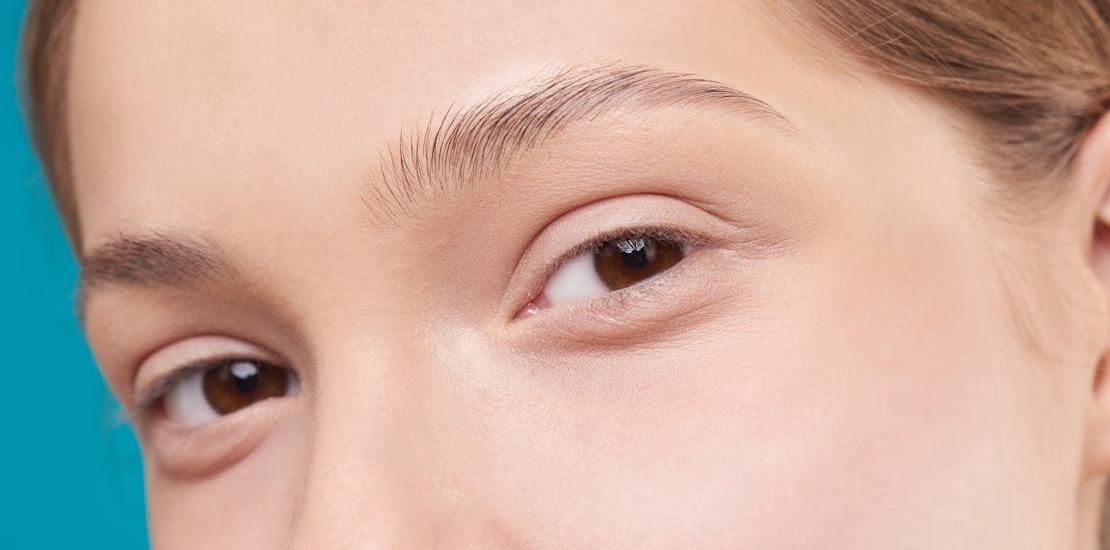 a girl with brown eyes