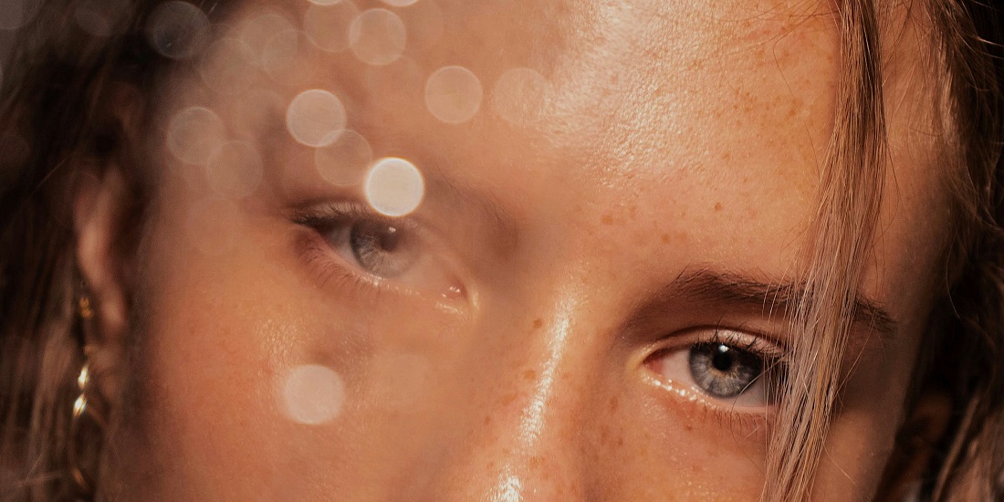 Girl with blue eyes.