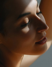 shadows on woman face