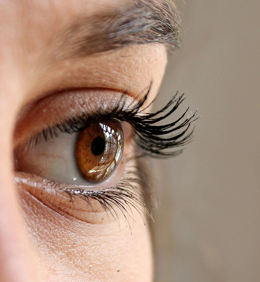 oko osobe sa dugim trepavicama