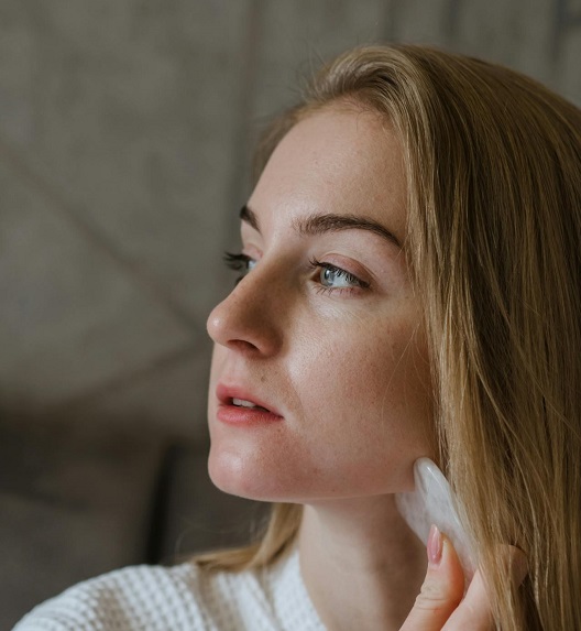 young woman with radiant skin